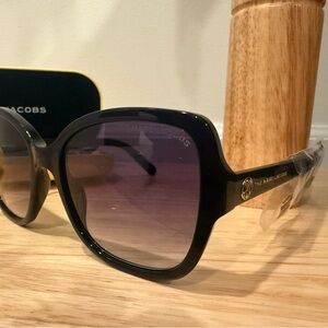 Marc Jacobs Black and Gold Sunglasses